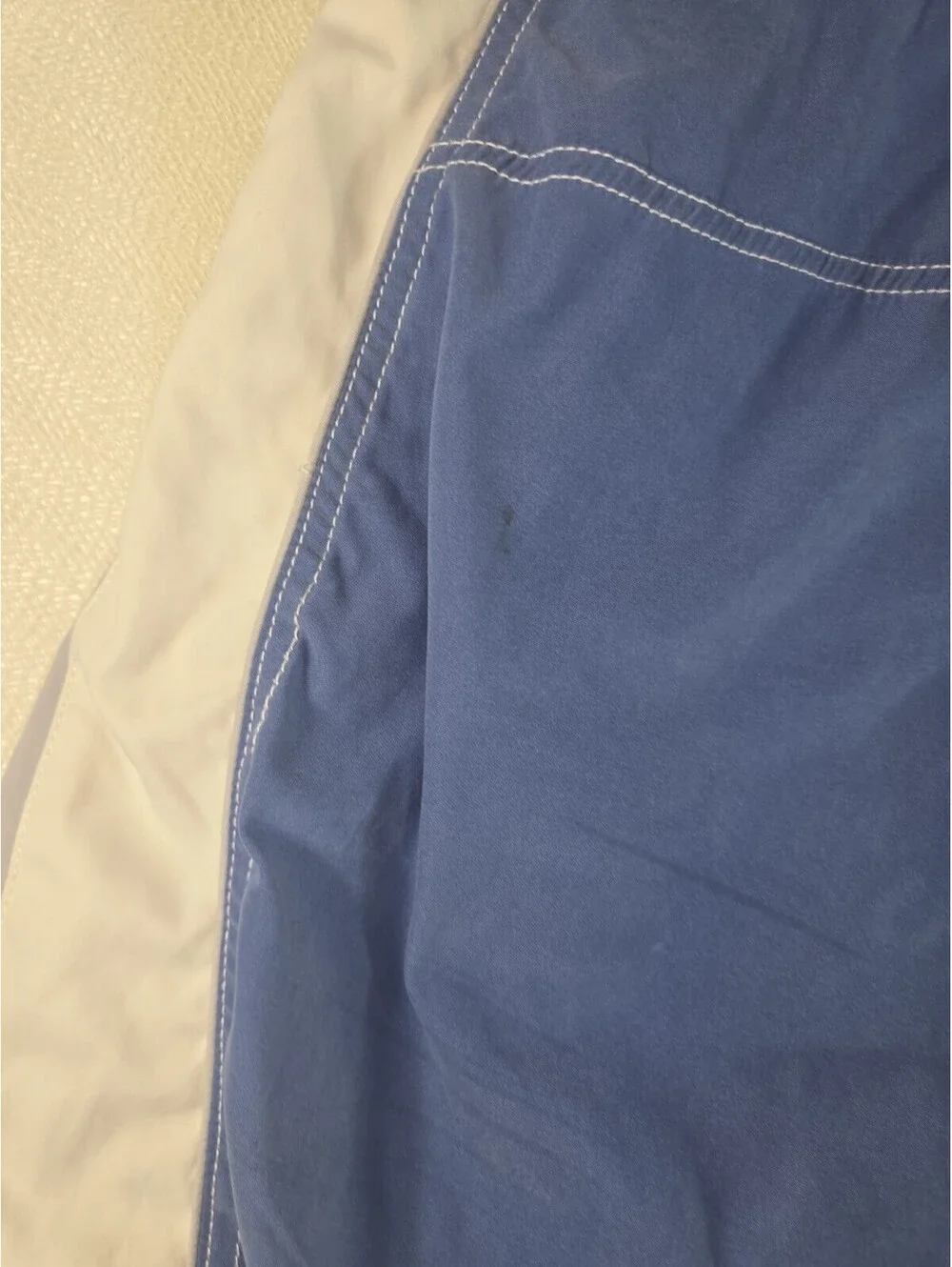 Trucal Mens Board Shorts Swim Trunks Medium Blue Grey Stripe Lace Up Mesh